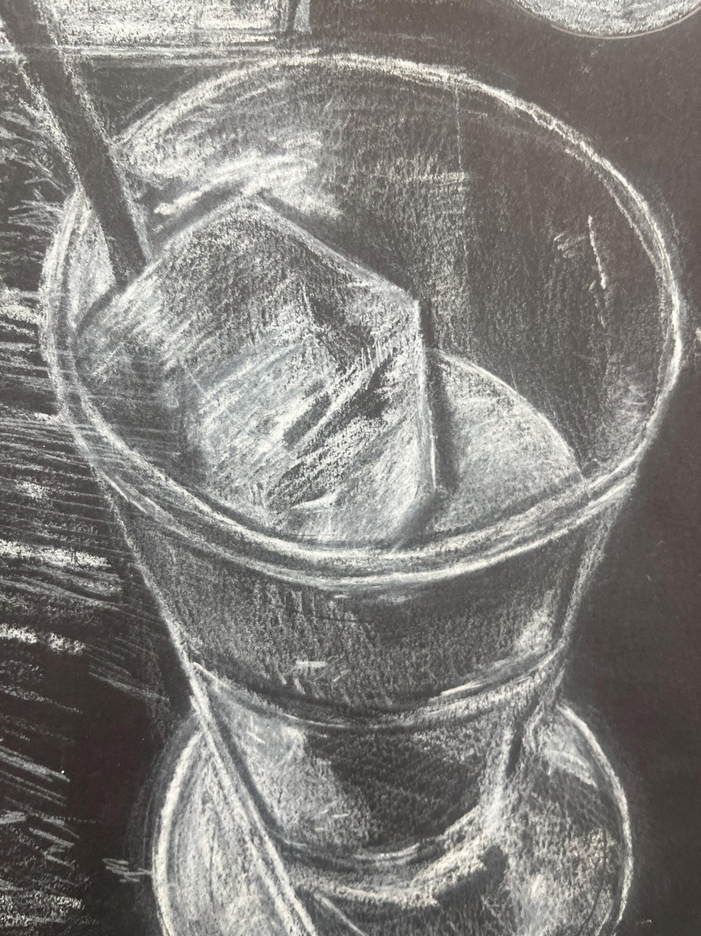 Dutch Kills Long Island City Cocktail Bark Chalk Drawing Print 9” x 12”