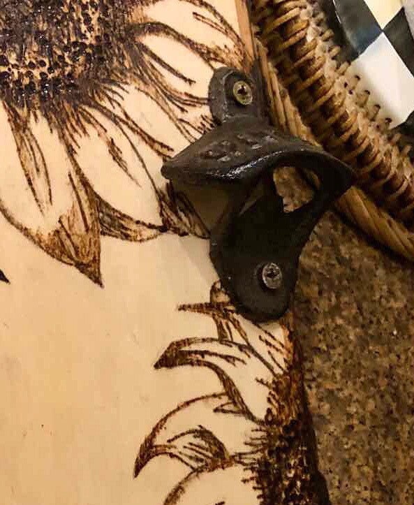 Wood Burned Cask Iron Beer Opener or Plaque (Custom Design)