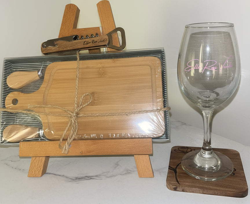 Ellie Rose Vinelli Charcuterie Set & Wine Glass