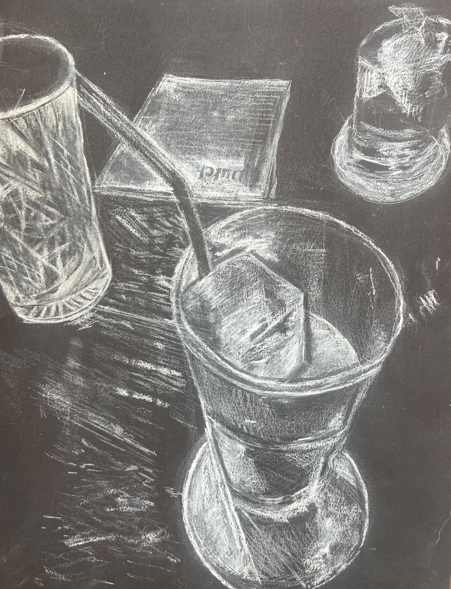 Dutch Kills Long Island City Cocktail Bark Chalk Drawing Print 9” x 12”