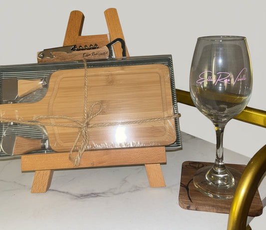 Ellie Rose Vinelli Charcuterie Set & Wine Glass