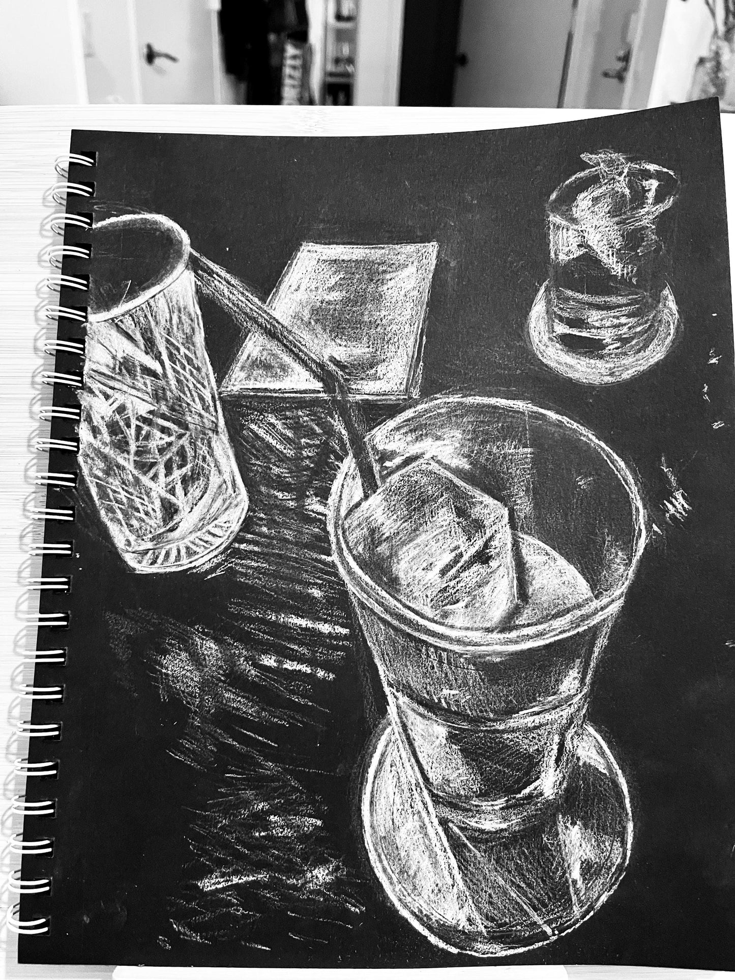 Dutch Kills Long Island City Cocktail Bark Chalk Drawing Print 9” x 12”