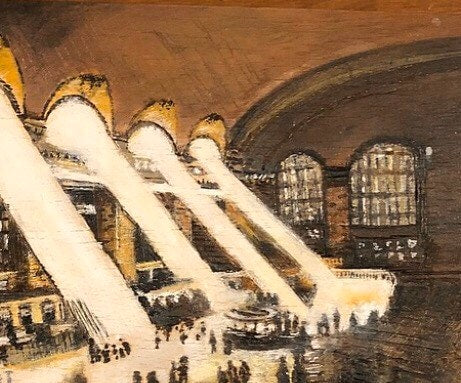Grand Central Station 1941 Acrylic on Canvas Giclee Print 9"x12"