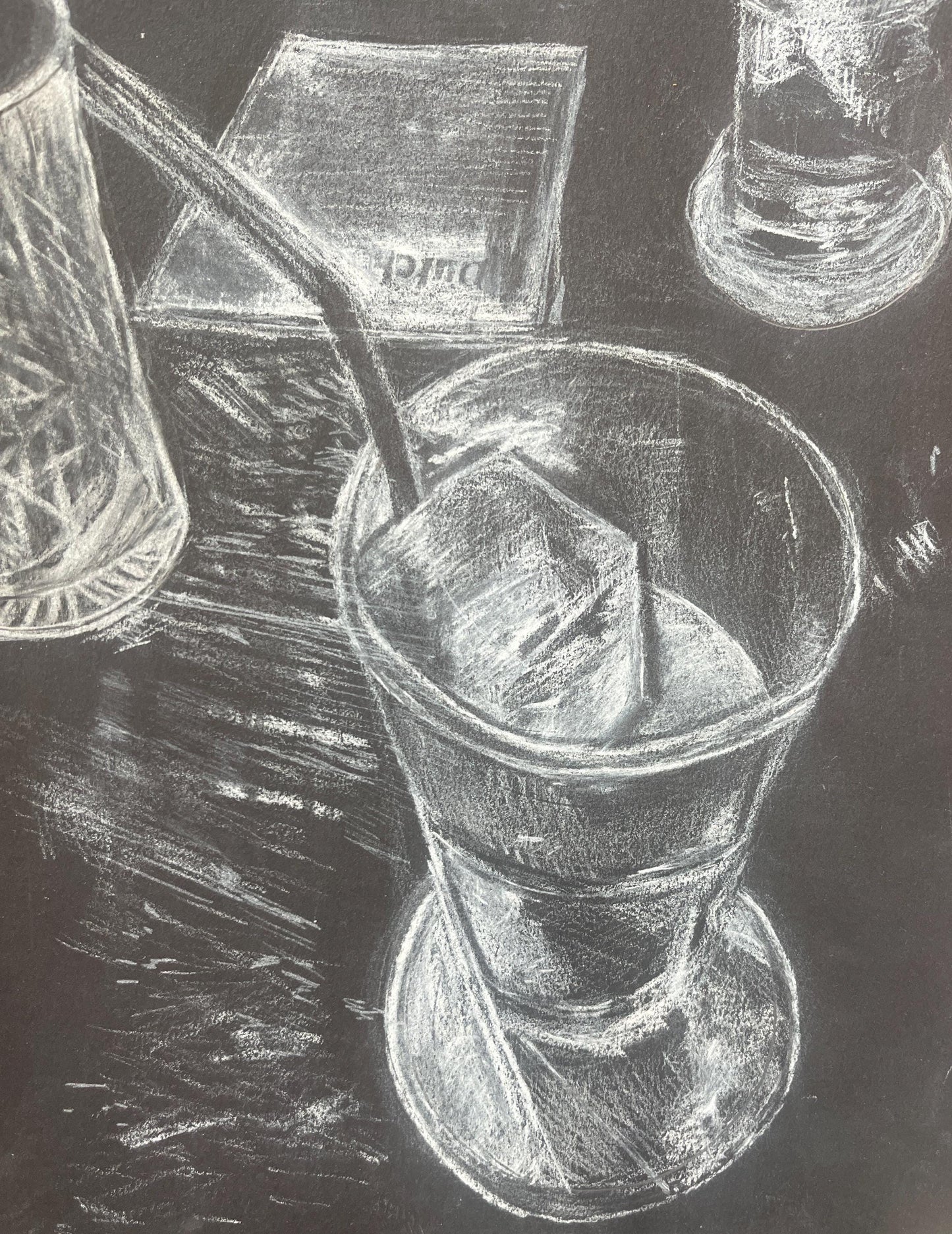 Dutch Kills Long Island City Cocktail Bark Chalk Drawing Print 9” x 12”